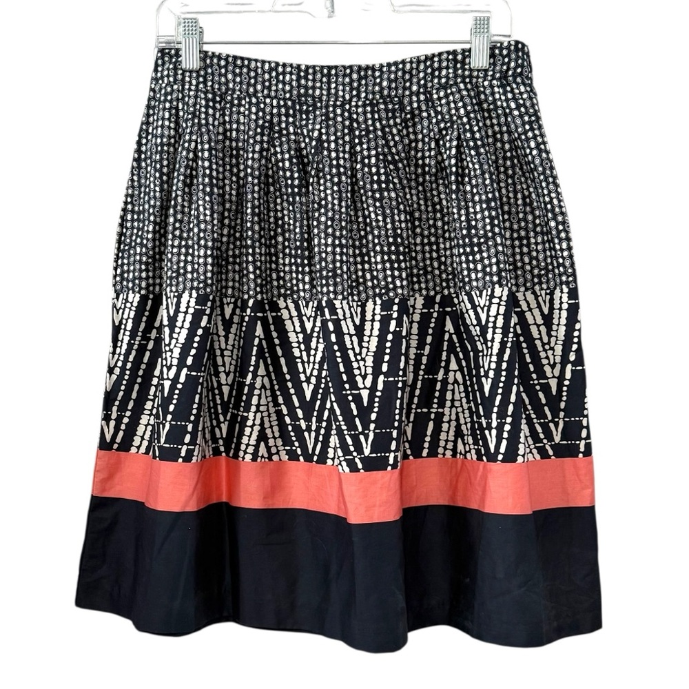 NWT George Size 6 Navy Aviator Geo Print Cotton A-Line Skirt